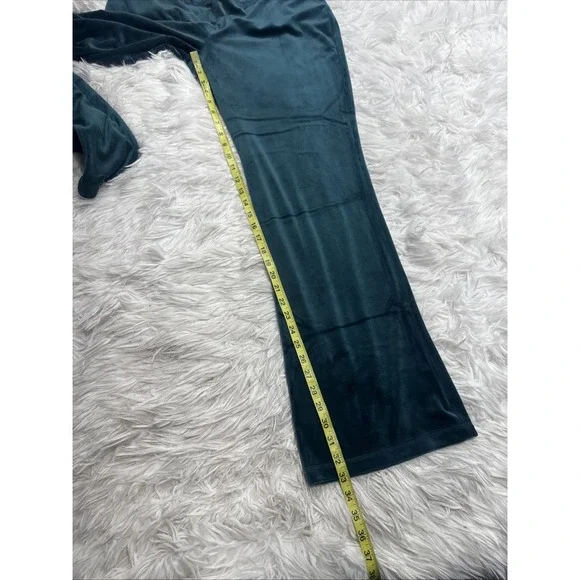 JUICY COUTURE Velour Tracksuit  Track Suit Large Rare Dark Seafoam Rhinestones - Picture 15 of 15